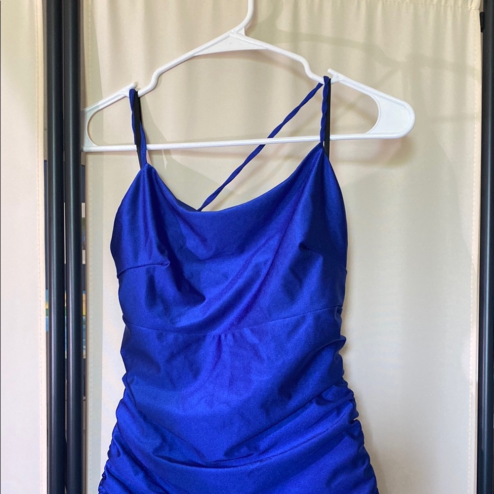 Scala Royal Blue Satin Gown